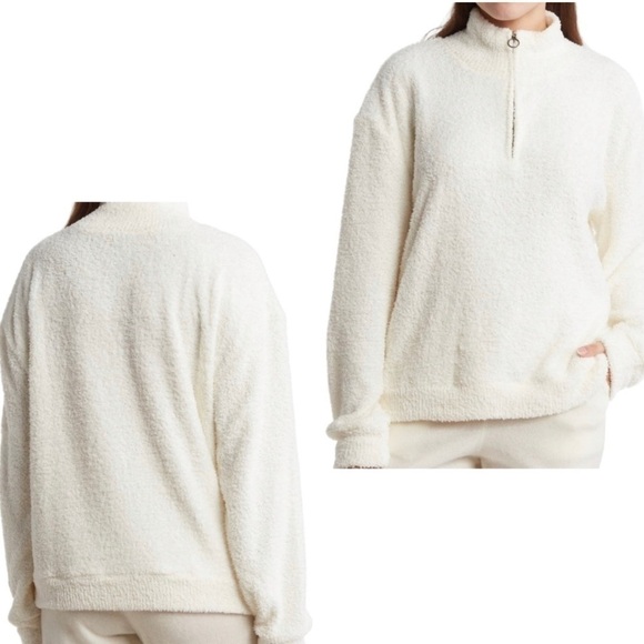 NWT Honeydew Intimates Ivory Comfort Queen Pullover 3/4 Zip S - Picture 3 of 13